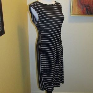 Calvin Klein Pen Striped Dress